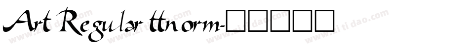 Art Regular ttnorm字体转换
